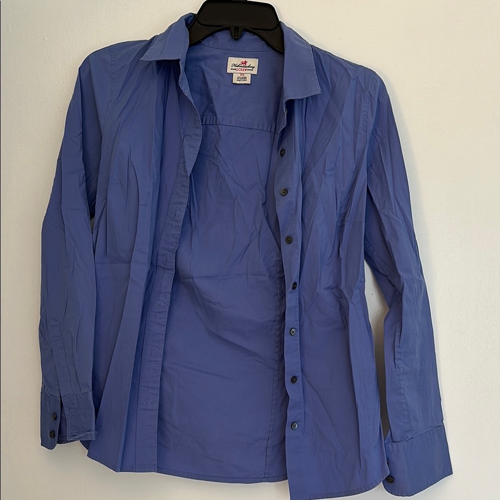JCrew Womens Blue Button-Up Shirt XS